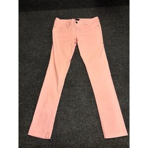 Flirtatious Women Pink Skinny Stretch Pants Size M Peach Mid Rise 202126
